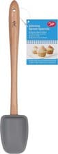 Image of Tala Silicone Spoon Spatula, Wooden Handle, Heat Resistant, Grey Colour, Ideal 