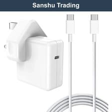 Image of 30W USB-C UK Power Adapter with Cable Charger for MacBook 12” Air 13”A1392 A2179