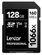 Image of Lexar Professional 128GB 1066x SDXC V30 SD Memory Card, 4K UHD, R 160 MB/s