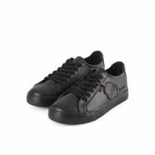 Image of Kickers Tovni Lacer BLACK Leather School Shoe