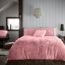 Image of Snuggle Fluffy Fur Fleece Duvet Cover Ultra Soft Thermal Alaska Cosy Bedding Set