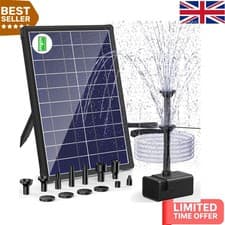 Image of Elegant Solar Fountain with 3600mAh Battery: Ideal for Ponds & Water Features