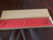 Image of TED BAKER SHARAAA PAVE NANO STAR WHITE CRYSTAL BRACELET ROSE GOLD TONE BNIB