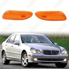 Image of Pair Front LH+RH Side Marker Corner Turn Signal Light Lamp For Mercedes C Class