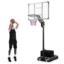 Image of Costway 4.9-10 FT Adjustable Basketball Hoop Portable Basketball Goal System