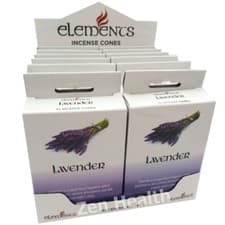 Image of 180 x Elements LAVENDER INCENSE CONE PACKS & Holder Calming / Sleep / Relaxation