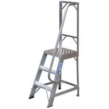 Image of 0.7m Heavy Duty Single Sided Fixed Step LaddersHandrail Platform Safety Barrier