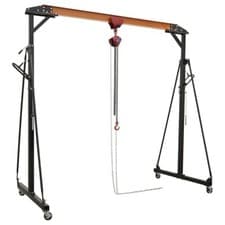 Image of Sealey Portable Lifting Adjustable Gantry Crane 0.5 Tonne & Hoist Combo