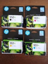 Image of HP C2P43AE 950XL Black and 951XL Cyan Magenta Yellow Ink Cartridges