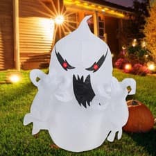 Image of Halloween Inflatable Ghost Decoration Blow up Ghost Decorative Large with Light
