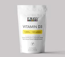 Image of Vitamin D3 1,000iu MAX Strength tablets - Helps Bones, Immune System, S.A.D