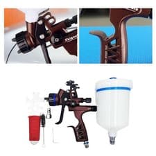 Image of 600ML HVLP Spray Gun Car Paint Nozzle 1.3mm w/ Pressure Regulator Gravity UK