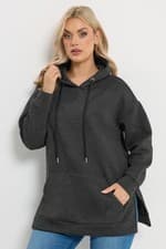 Image of Yours Curve Plus Size Womens Seam Detail Hoodie