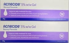 Image of Acnecide 5% Gel Benzoyl Peroxide - Acne Treatment & Spots - 30g x 2 PACK