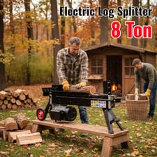Image of Electric 8 Ton Log Splitter Heavy Duty Hydraulic Wood Processor 560mm Log Length