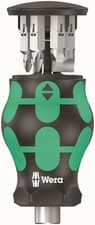 Image of Wera 008878 Kraftform 'Stubby 5' Ph,Slot,Sq Magnetic 1/4" Bit Holder Screwdriver