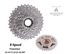 Image of MTB 8Speed Freewheel Thread Sprocket Road Bike Freewheel 13-28T Screw-On