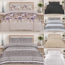 Image of Ziora Floral/Printed Duvet Cover Set Soft Aerolux Bedding Double King Super King