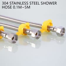 Image of Stainless Steel Shower Hose 0.1m~5m Flexible Hose 1/2" Connection Water Pipe 304