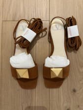 Image of Valentino Garavani One Stud Suede Sandals