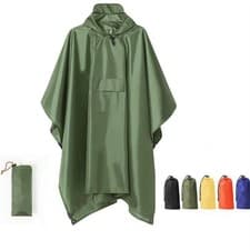 Image of Rain Poncho Waterproof & Lightweight Rain Coat Long Poncho Women Men Outdo