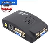 Image of AV to VGA Converter Switch Box Vga+S-Video+Composite RCA to VGA Cable Converter