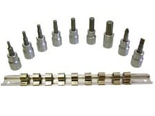 Image of 9 Piece 3/8" Drive Hex / Allen Key Set