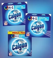 Image of Calgon 4-in-1 Washing Machine Cleaner Tab Limescale Remover Water Softener