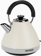 Image of Morphy Richards Venture Cream Pyramid Kettle - 1.5L - 3kW - Rapid Boil - 100132