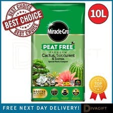 Image of MIRACLE-GRO CACTI SUCCULENT COMPOST 10L BONSAI CACTUS SPECIAL PLANTS PEAT FREE