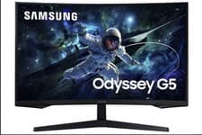 Image of Samsung Odyssey G5 G55T 27" Wide-QHD 144Hz Curved 1000R Gaming Monitor - Black