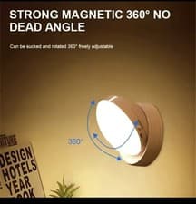 Image of Plastic Motion Sensor Magnetic LED Night Light 360° Usb Rechargeable