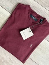 Image of ALL SAINTS MARS RED MARL "NOMO" RAMSKULL CREW NECK JUMPER TOP - SMALL - NEW TAG