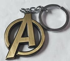 Image of The Avengers "A" Logo Bronze Keyring Captain America Thor Ironman Seller FreeP&P