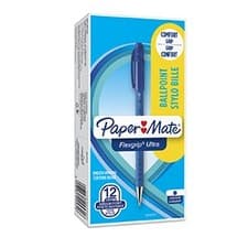 Image of Paper Mate S0190153 Flexgrip Ultra Capped Ball Pen 1mm Blue Ink Box of 12