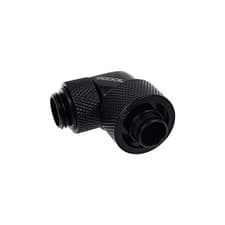 Image of Alphacool Eiszapfen 16/10mm Compression Fitting 90 Rotary G1/4 - Deep Black