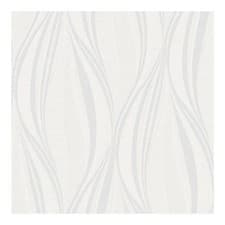 Image of Boutique Tango Wallpaper Embossed Geometric White/Silver Shimmer