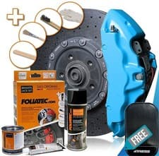 Image of Brake Caliper Foliatec FT2174 Turquoise High Temperature Paint Lacquer Kit. +M