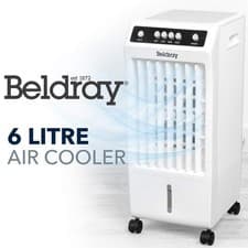 Image of Beldray Air Cooler 6 Litre 3 Speeds Swing Function Carry Handles & Wheels