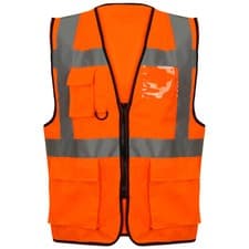 Image of EXECUTIVE HI VIS VIZ VEST HIGH VISIBILITY WORK WAISTCOAT REFLECTIVE SAFETY TOP