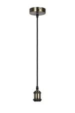 Image of Vintage Pendant Light Fitting Retro Ceiling Rose E27 Suspension Lamp Holder 1.2M