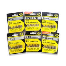 Image of CK Tools Screwdriver Bit Set 8PC Slotted, PH, PZ, HEX, TX Or TORX & HEX Tamper