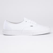 Image of VANS AUTHENTIC TRUE WHITE UNISEX CANVAS TRAINERS