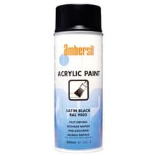 Image of Ambersil 32060-AA Acrylic Paint Satin Black RAL 9005 400ml