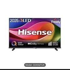 Image of HISENSE 32" QLED Full HD HDR Smart TV with Freely - 32A5QTUK