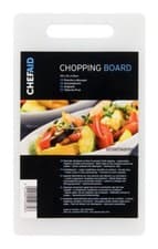 Image of Chef Aid Poly Plastic Kitchen Cooking Chopping Board Mat - 25cm x 15cm - White
