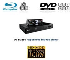 Image of LG BP250 Fully MULTI REGION Free ABC DVD 1-6 USB Compact Blu-Ray Player