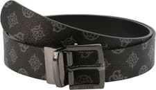 Image of Guess Hensley Reversible Merlot 4G Peony Logo Womens Belt In Coal S - L