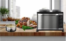 Image of Russell Hobbs Tabletop 30L Mini Oven & Grill Double Hotplate Hobs Black 22780#B#