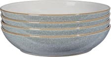 Image of Denby - Elements Light Grey Pasta Bowls Set of 4 - Dishwasher Microwave Safe